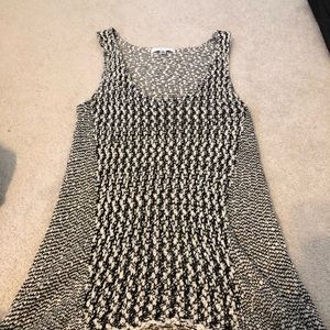 Cabi size small black/white textured knit top